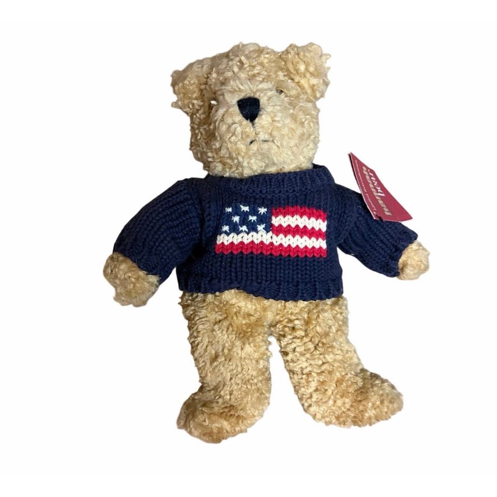 VTG 1990 The Limited Teddy Bear Plush Americana USA Flag Sweater Stuffed Animal - Picture 4 of 13